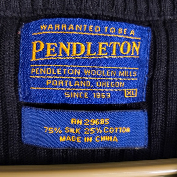 Pendleton‎ Sweater Vest Silk Blend Ribbed Knit V Neck Sleeveless Top XL - Picture 2 of 5